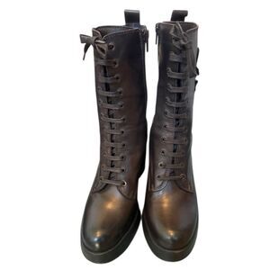 Emanuel Crasto leather platform combat boots — made in Italy Size 8